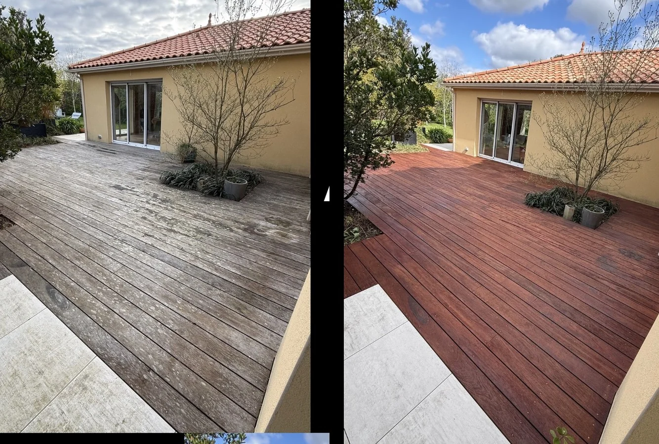 Nettoyage terrasse — avant