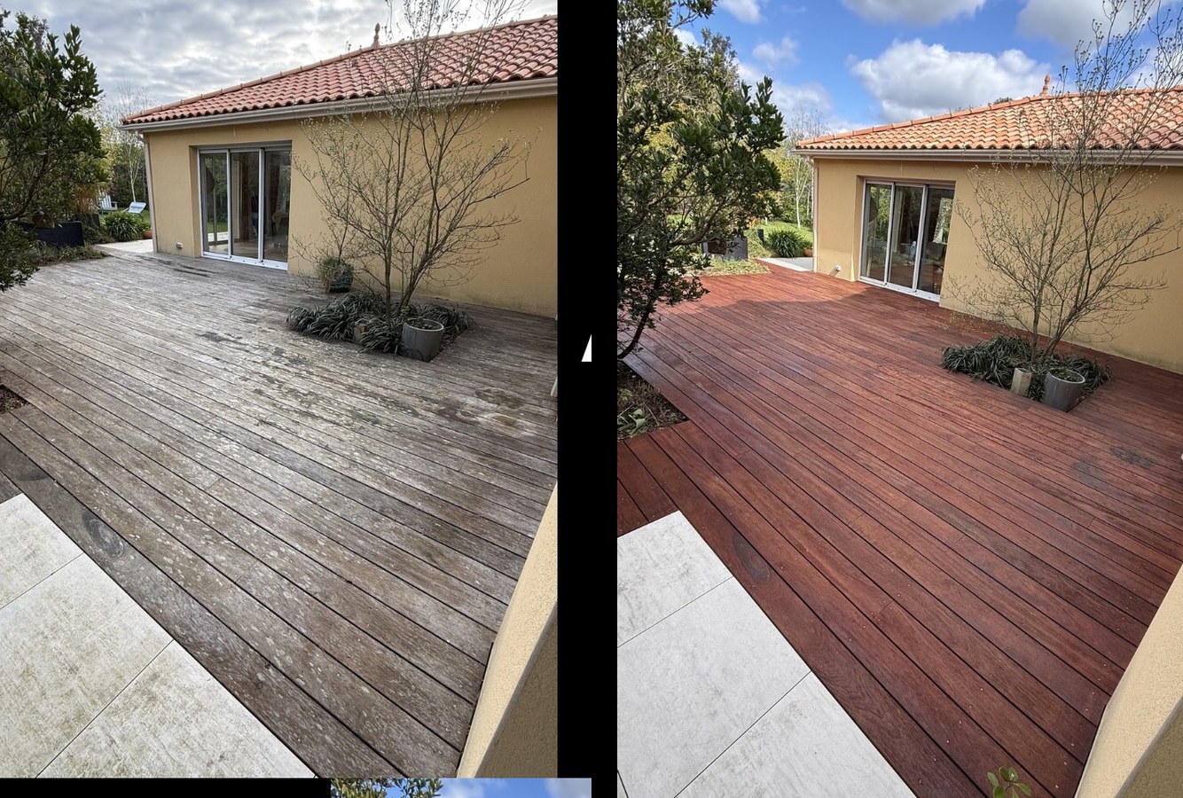 Nettoyage terrasse — avant